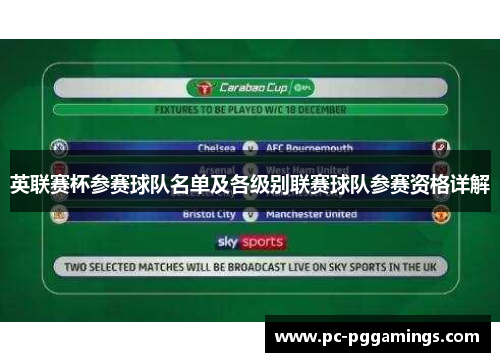 英联赛杯参赛球队名单及各级别联赛球队参赛资格详解